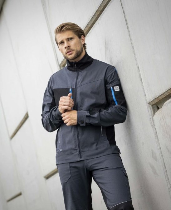 CONCEPT 4XSTRETCH montérková blúza XL, tmavo šedá/čierna