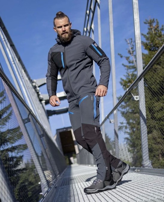 CONCEPT CITYCONIC nohavice softshell 60, tmavo šedá/čierna