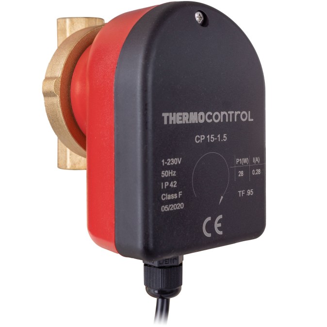 THERMOCONTROL TC CP15-1.5 mokrobežné cirkulačné čerpadlo, 0,6 m3/h