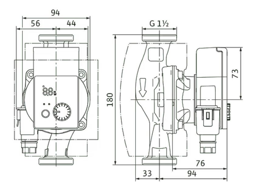 WILO YONOS PICO-Z 25/0,5-4 mokrobežné cirkulačné čerpadlo, 2,95 m3/h, 180 mm