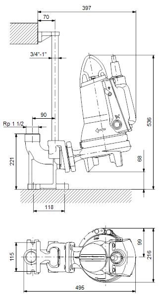 GRUNDFOS SEG.40.12.E.2.50B AUTOADAPT kalové čerpadlo, 15 m3/h