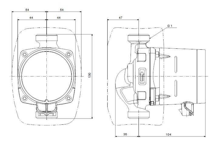 GRUNDFOS ALPHA2 15-40 mokrobežné obehové čerpadlo 2,55 m3/h, 130 mm