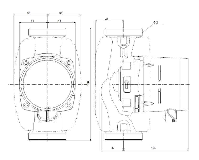 GRUNDFOS ALPHA2 32-60 N mokrobežné obehové čerpadlo 3,4 m3/h, 180 mm