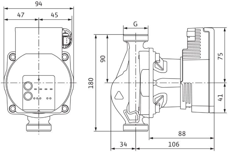 WILO VARIOS PICO-STG 15/1-13 mokrobežné obehové čerpadlo 2,4 m3/h, 180 mm