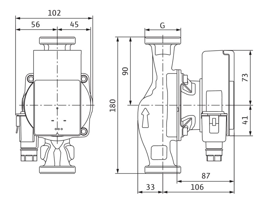 WILO ATMOS PICO 25/1-8 mokrobežné obehové čerpadlo 4,3 m3/h, 180 mm