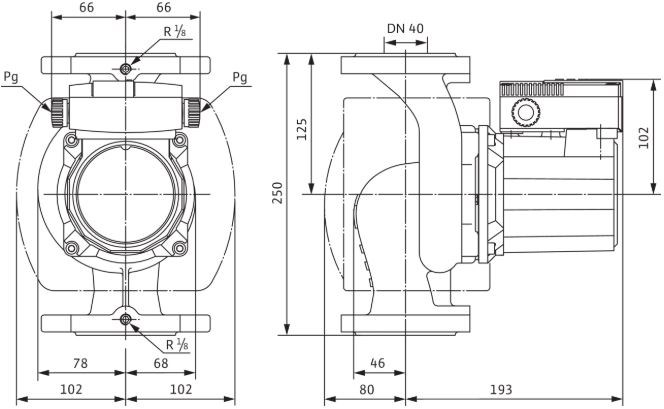WILO TOP-Z 40/7 RG mokrobežné cirkulačné čerpadlo, 16,2 m3/h, 250 mm