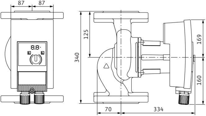 WILO YONOS MAXO 65/0,5-12 mokrobežné obehové čerpadlo 46,3 m3/h, 340mm