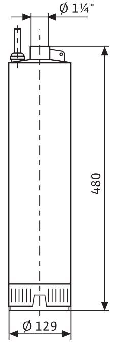 WILO SUB TWI 5 304 ponorné čerpadlo, Hmax 44,4 m, s káblom 20 m, s ovládacím boxom
