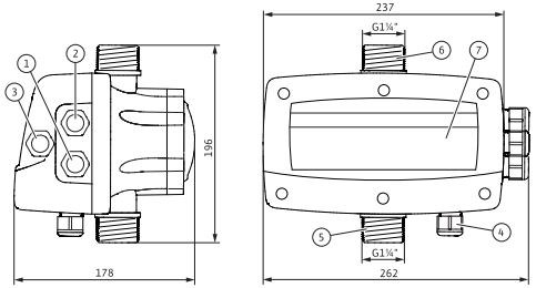 WILO ELECTRONICCONTROL MT10 regulačná jednotka G5/4", 1~230V, 50/60Hz, 10A, tlaková, elektronická, s meničom frekvencie
