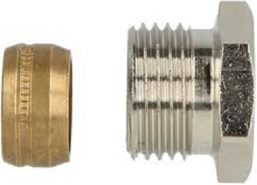 IMI HEIMEIER svorné šróbenie 16mm, 1/2", pre medené a presné oceľové rúrky, mosadz