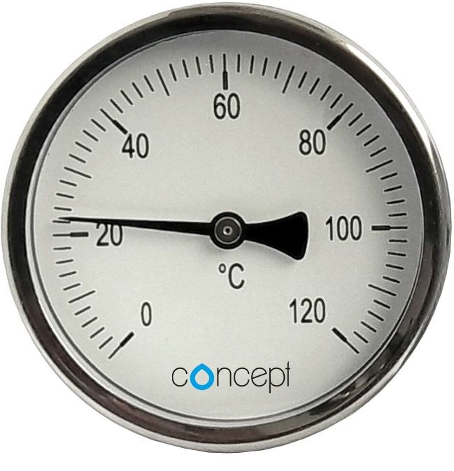 CONCEPT 100 CTH 80 teplomer príložný 0-120°C/80mm bimetalový