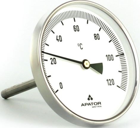 Teplomer TR 60/60mm, -30+50°C, priamy, bimetalový, bez nádržky