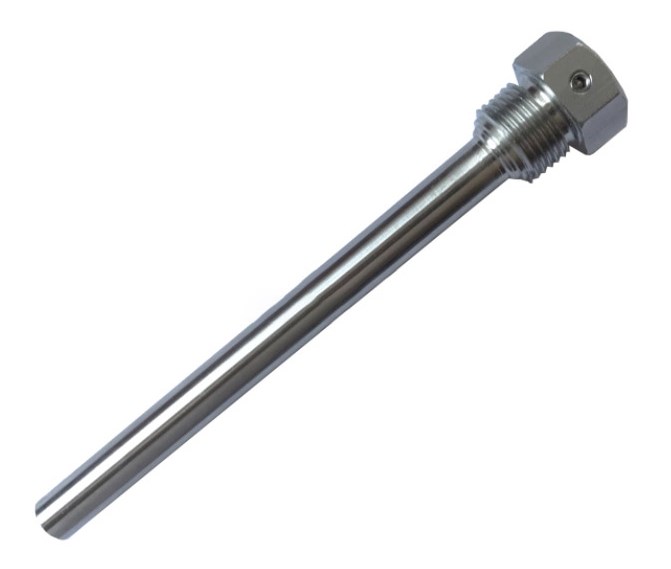 Jímka teplomerová G1/2", 105mm, 6bar, lakovaná oceľ, chróm