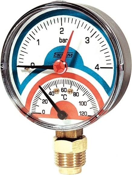 REGULUS termomanometer 0-120°C, 4 bar, 1/2"