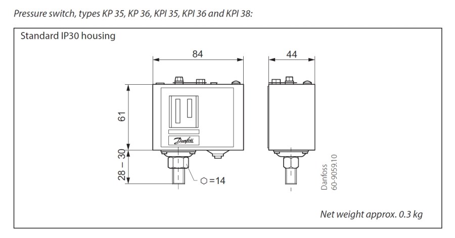 DANFOSS KPI 35 060-121766 tlakový spínač