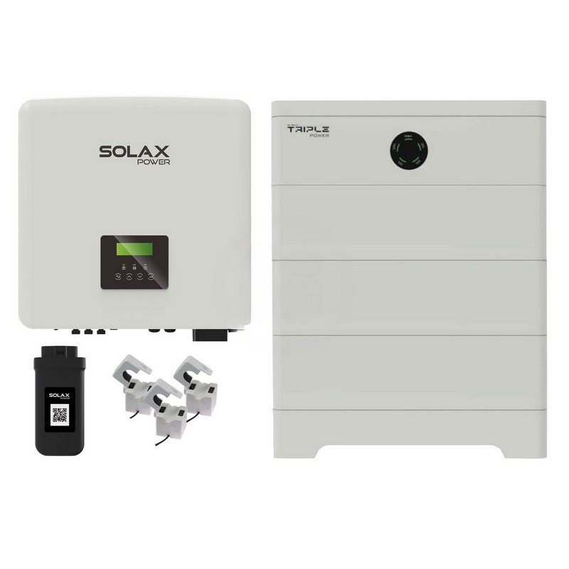 Set SolaX 10kW + 10,8kWh ( 1x X3-HYBRID-10.0.D, WiFi, CT + 3x T-BAT-SYS-HV-S3,6 + BMS)