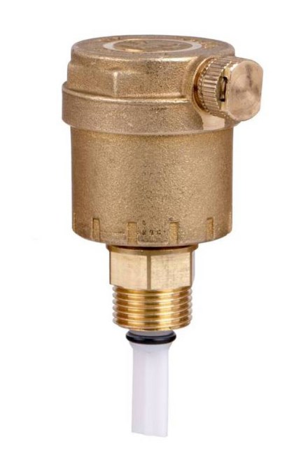 GIACOMINI R88I ventil 3/8" automatický odvzdušňovací, zvislý so spätným ventilom, mosadz