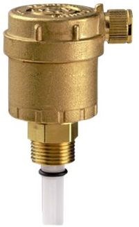 GIACOMINI R88I ventil 1/2" automatický odvzdušňovací, zvislý so spätným ventilom, mosadz
