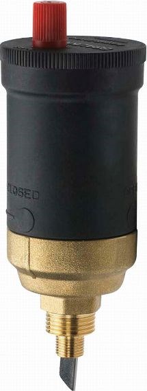RESIDEO BRAUKMANN EA122 odvzdušňovací ventil automatický pre vykurovacie sústavy, R1/4"+3/4"F, 6bar, 110°C, závitový, mosadz