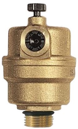 Odvzdušňovací ventil MKV MICROVENT 1/2" automatický, zvislý, mosadz