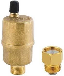 TACONOVA TACOVENT HYVENT odvzdušňovací ventil DN10, 3/8", plavákový, so spätnou klapkou 1/2", mosadz