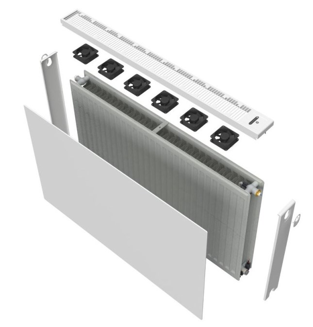 KORADO RADIK V-POWER SET prestavbová sada 22-924/800, pre doskový radiátor, biela