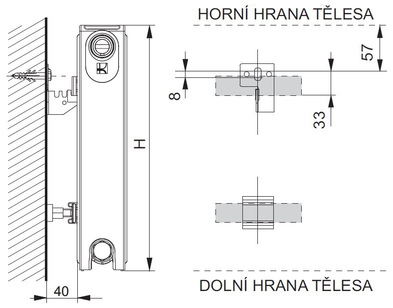 KORADO KORAMONT stenová konzola 300÷900mm jednoduchá