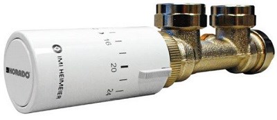 KORADO HM armatúra G3/4", rohová, vrátane termostatickej hlavice, biela