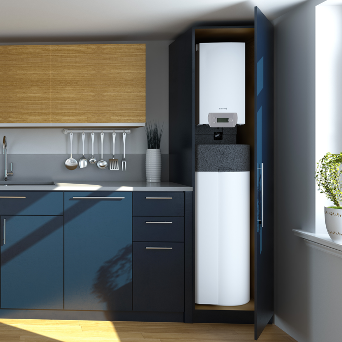 DE DIETRICH ALEZIO S/E COMPACT 6MR R32 tepelné čerpadlo 8,7 kW, vzduch-voda, vonkajšia + vnútorná jednotka so zásobníkom
