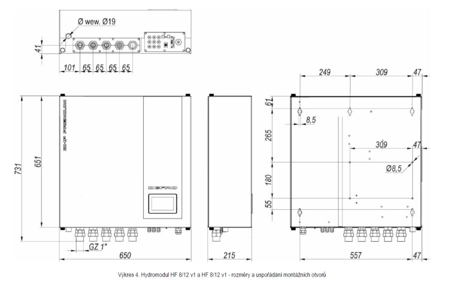 DEFRO DHP PREMIUM 8 tepelné čerpadlo 7,9 kW, 400V, vzduch-voda, s riadiacou jednotkou a hydromodulom (komplet)