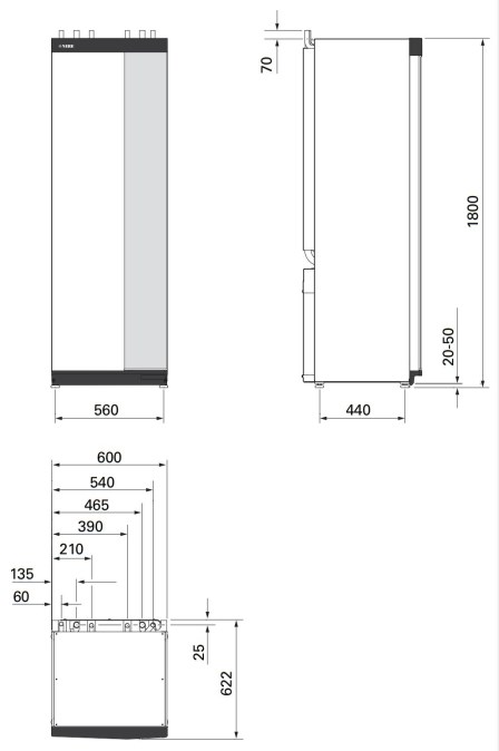 NIBE S2125-12 + VVM S320 tepelné čerpadlo 3,67 kW, 400V, vzduch-voda, vonkajšia + vnútorná jednotka so zásobníkom (komplet)