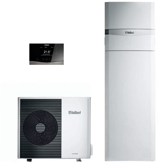 VAILLANT AROTHERM PLUS VWL 75/6 tepelné čerpadlo 4,6kW, vzduch-voda, vonkajšia+vnútorná jednotka so zásobníkom+SENSOCOMFORT 720 regulácia (komplet)