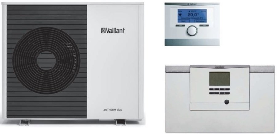 VAILLANT AROTHERM PLUS VWL 75/6 tepelné čerpadlo 7,4kW, vzduch-voda, vonkajšia+vnútorná jednotka+riadiaci modul VWZ+regulátor multimatic 700 (komplet)
