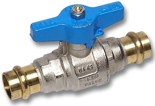 SANHA HEAT 8850 guľový kohút 22mm, PN16, s koncami na vnútorné lisovanie, kúrenie, mosadz