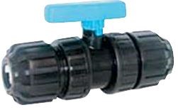 PLIMEX 40VSR16G guľový kohút 40x40mm, PN 16, obojstranne svorný, voda, PP