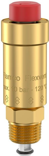FLAMCO FLEXVENT automatický odvzdušňovač 1/2", uzatvárací ventil, mosadz