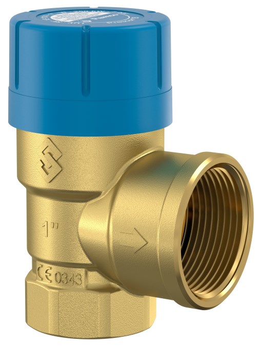 FLAMCO PRESCOR B poistný ventil 3/4"x1", 6bar, 150kW, závitový, voda, mosadz
