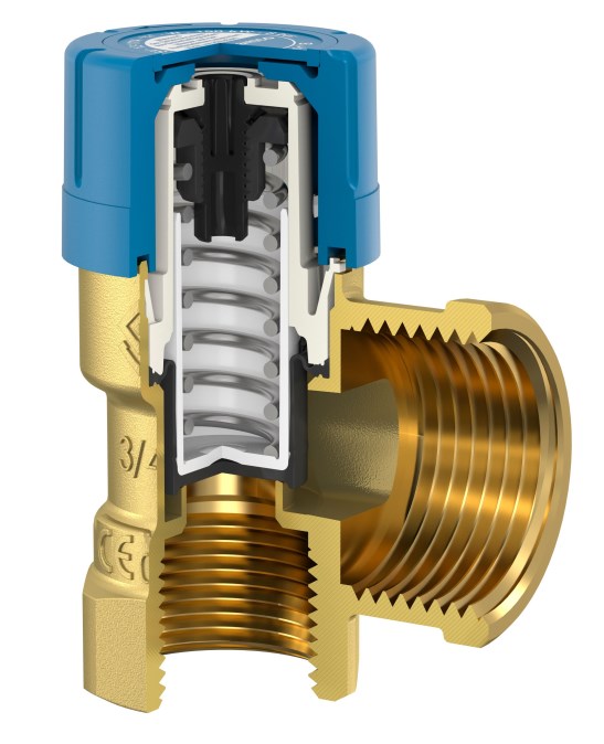 FLAMCO PRESCOR B poistný ventil 1"x1 1/4", 10bar, 250kW, závitový, voda, mosadz