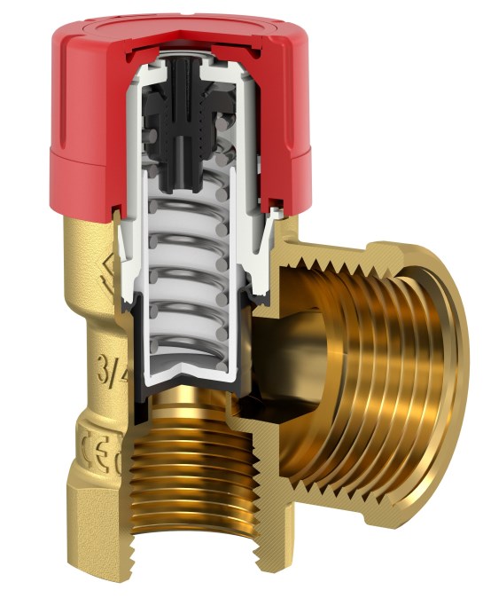 FLAMCO PRESCOR poistný ventil 5/4"x6/4", 3bar, 580kW, závitový, kúrenie, mosadz
