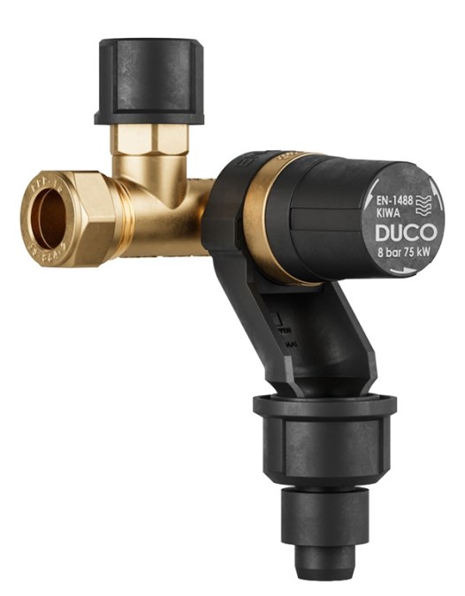 DUCO ventil poistný 1/2", 8bar, 75kW, pre zásobníky teplej vody, mosadz