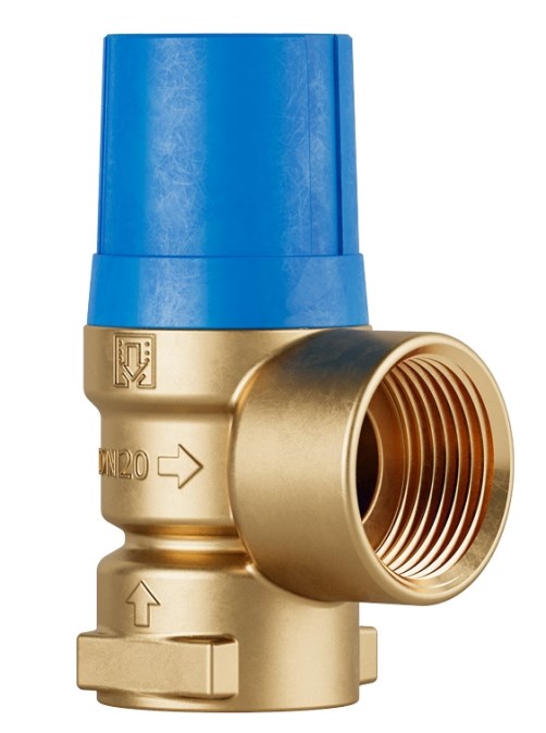 DUCO ventil poistný 3/4"×3/4", 6bar, 150kW, membránový, závitový, pre systémy TV, mosadz
