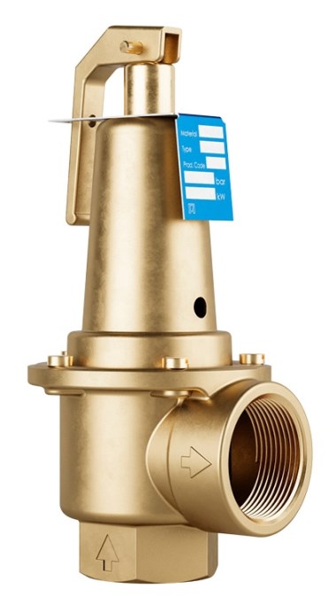 DUCO ventil poistný 5/4"×6/4", 9bar, 350kW, membránový, závitový, pre systémy TV, mosadz