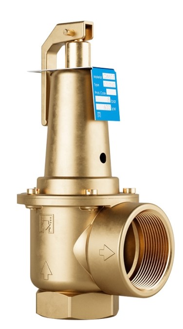 DUCO ventil poistný 6/4"×2", 8bar, 600kW, membránový, závitový, pre systémy TV, mosadz