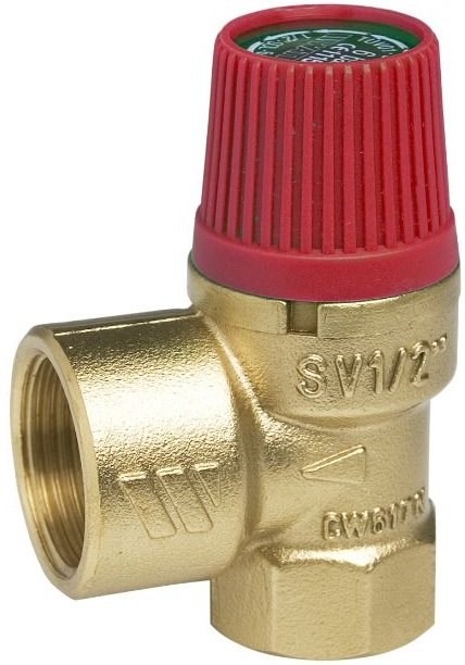 Poistný ventil SVH 1 1/2", 2,5 bar, membránový, voda, kúrenie, mosadz