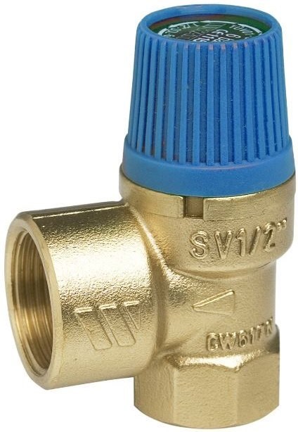 Poistný ventil SVW 1"x1 1/4", 6 bar membránový, pre ohrievače TUV, mosadz
