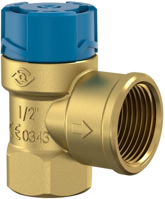 CONCEPT FLOPRESS B poistný ventil 3/4"x3/4", 8bar, voda, mosadz