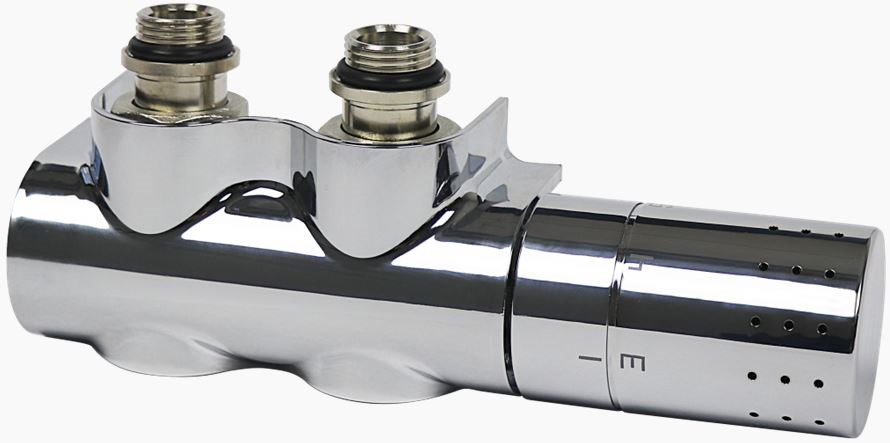 COMAP FLEXODESIGN FLEXO-B termostatický ventil 1/2"-3/4"E, pre stredové pripojenie s hlavicou, chróm