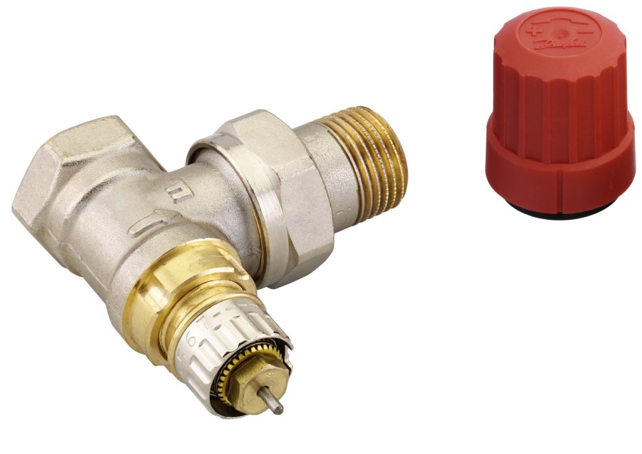DANFOSS RA-N 15 radiátorový ventil 1/2"F, rohový, termostatický, s prednastavením prietoku