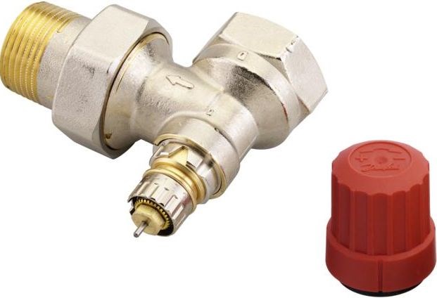 DANFOSS RA-N 25 radiátorový ventil rohový 1"S termostatický, s prednastavením prietoku, mosadz
