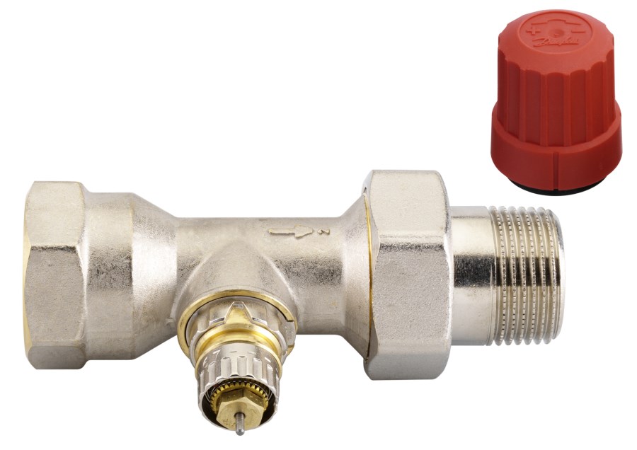 DANFOSS RA-N 25 radiátorový ventil 1"S, priamy, termostatický, s prednastavením prietoku